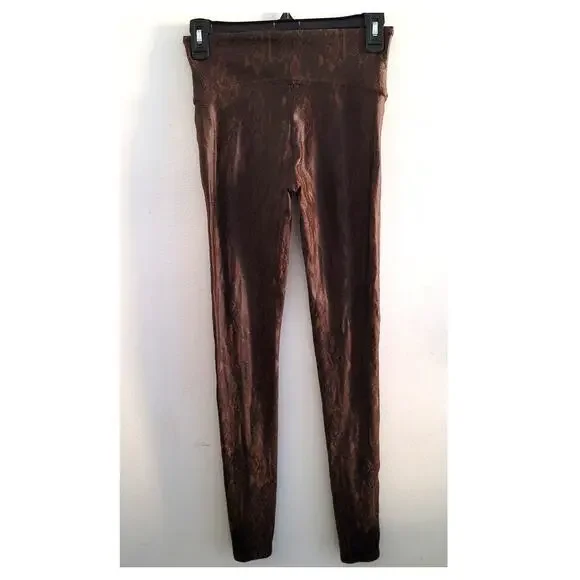 Spanx Faux Leather Snakeskin Leggings 20265R Brown Snakeskin Medium - Picture 3 of 10